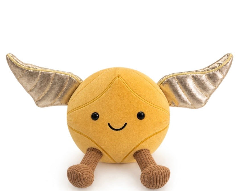 Nimbus – Enchanted Golden Winged Ball Plush